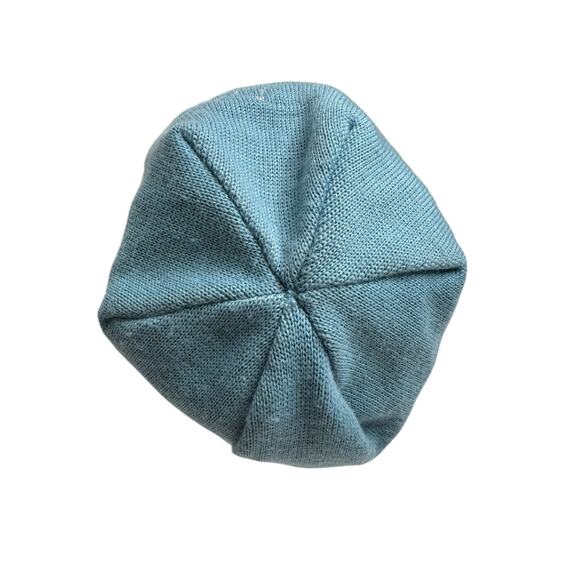 THE NORTH FACE Merino Wool Flower Embroidered Beanie Blue One Size Adult Fleece - Picture 5 of 7